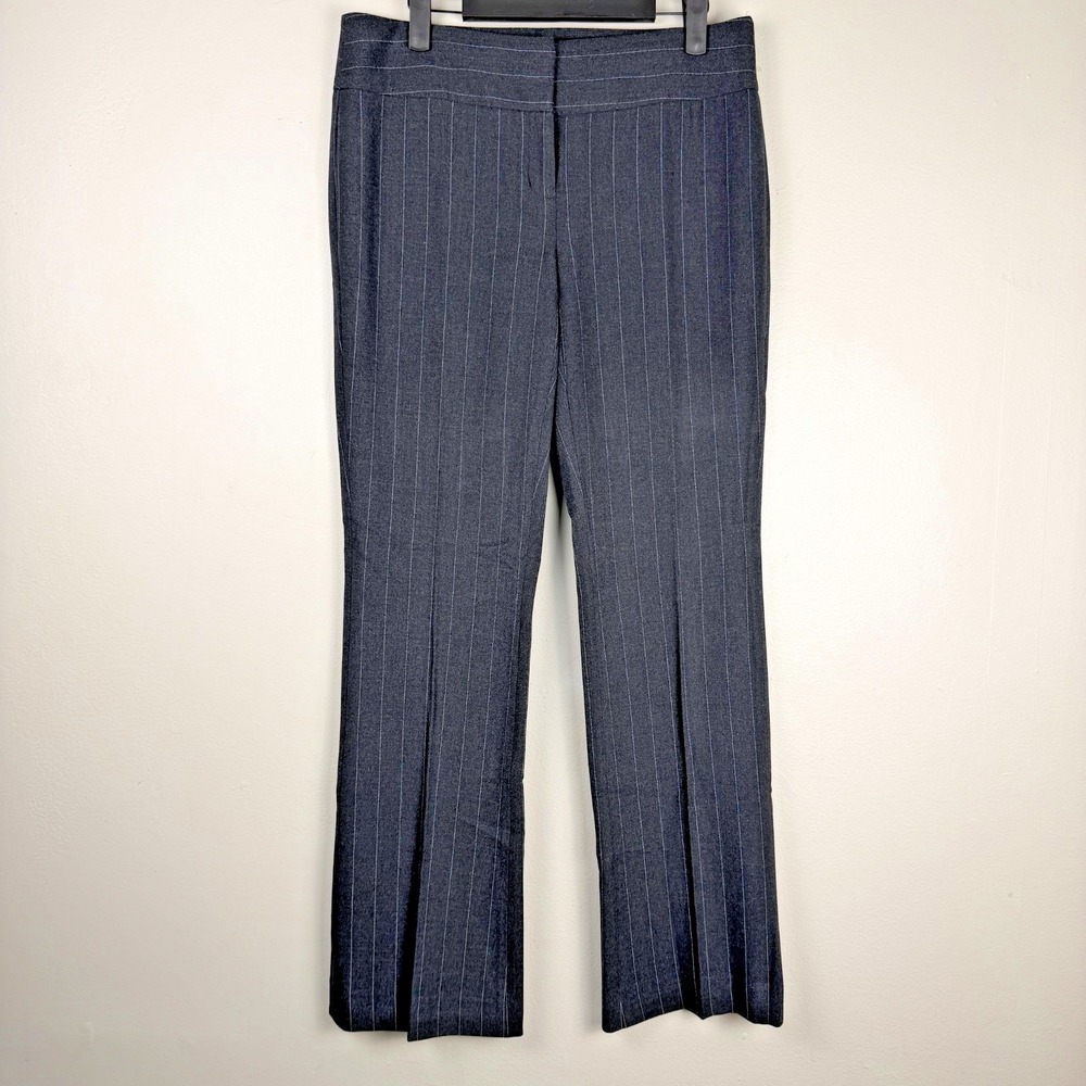 Kenneth Cole New York Dress Pants Women's 4 Gray Pinstripe Straight Leg Career
